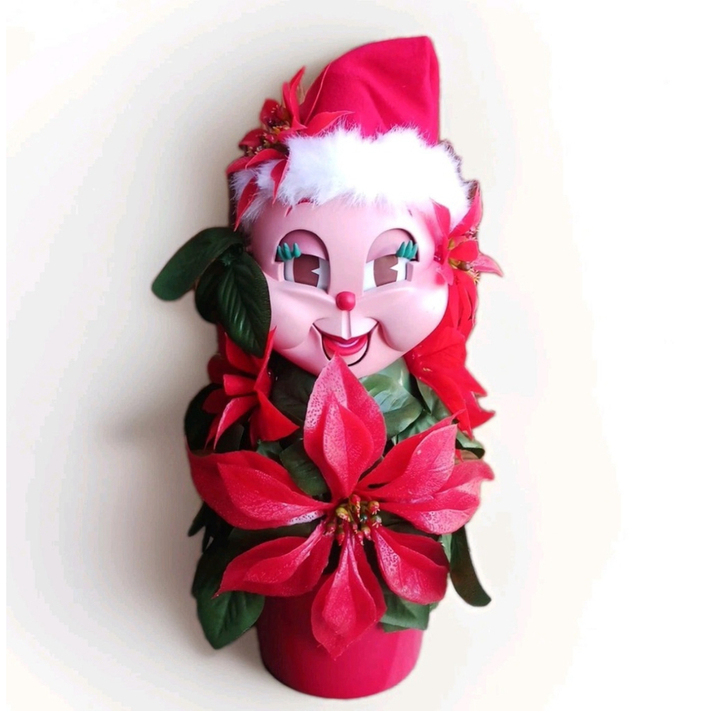 Vintage TELCO Christmas Animated Poinsettia Display